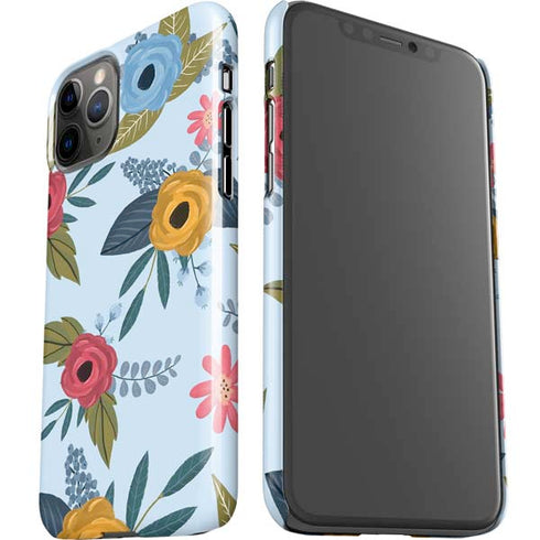 Blue Fall Flowers iPhone 11 Pro Lite Case