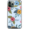 Blue Fall Flowers iPhone 11 Pro Max Clear Case