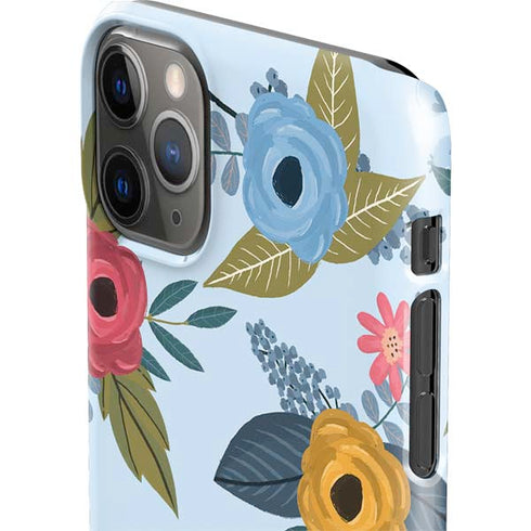 Blue Fall Flowers iPhone 11 Pro Max Lite Case