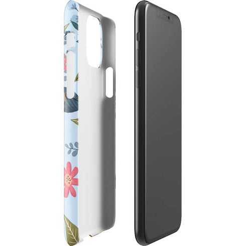Blue Fall Flowers iPhone 11 Pro Max Lite Case