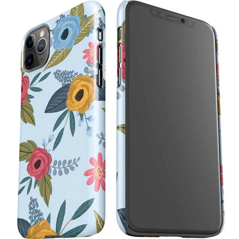 Blue Fall Flowers iPhone 11 Pro Max Lite Case