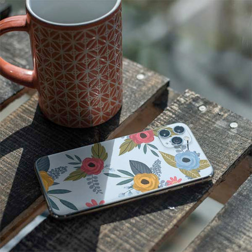 Blue Fall Flowers iPhone 11 Pro Max Skin