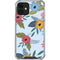 Blue Fall Flowers iPhone 12 Mini Clear Case
