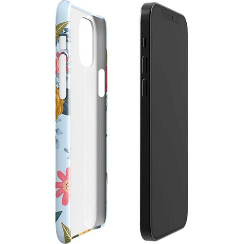 Blue Fall Flowers iPhone 12 Mini Lite Case