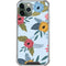 Blue Fall Flowers iPhone 12 Pro Clear Case