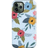 Blue Fall Flowers iPhone 12 Pro Impact Case