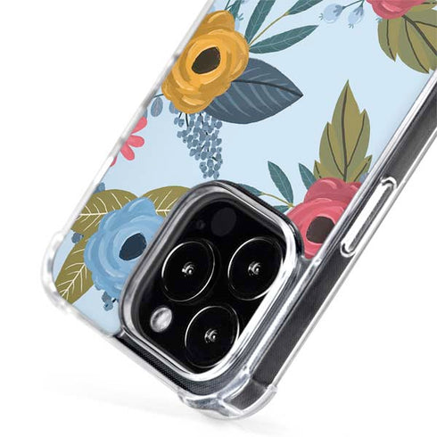 Blue Fall Flowers iPhone 13 Pro MagSafe Case