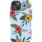 Blue Fall Flowers iPhone 14 Impact Case