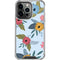 Blue Fall Flowers iPhone 15 Pro Clear Case