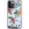 Blue Fall Flowers iPhone 14 Pro Max Clear Case