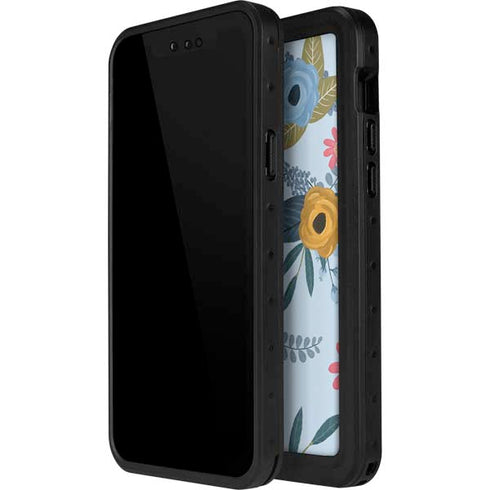 Blue Fall Flowers iPhone 14 Pro Max Waterproof Case