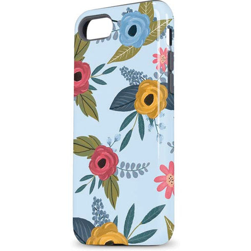 Blue Fall Flowers iPhone 7 Pro Case
