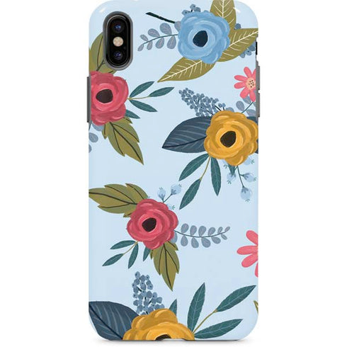 Blue Fall Flowers iPhone 8 Pro Case