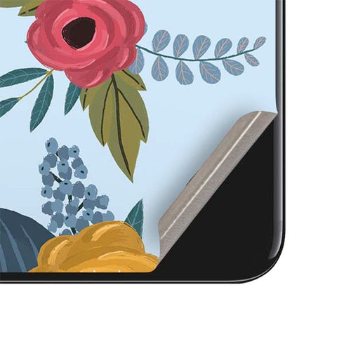 Blue Fall Flowers iPhone SE (2nd & 3rd Gen) Skin