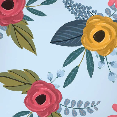 Blue Fall Flowers iPhone XS Skin