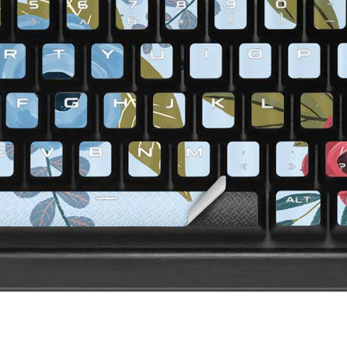 Blue Fall Flowers K95 RGB PLATINUM Mechanical Gaming Keyboard Skin