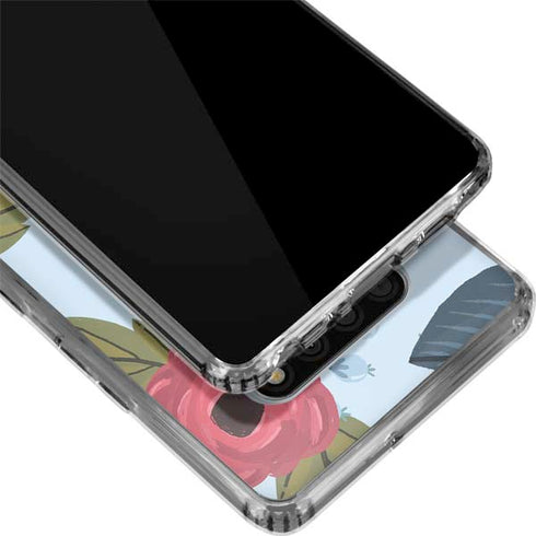 Blue Fall Flowers LG Stylo 6 Clear Case