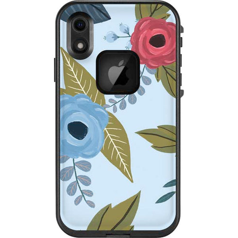 Blue Fall Flowers LifeProof Fre iPhone Skin