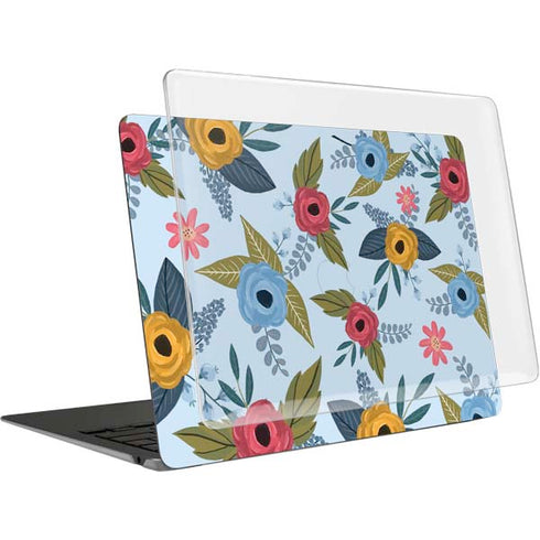 Blue Fall Flowers MacBook Air 13in (2020) Case plus Skin