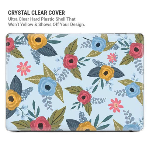 Blue Fall Flowers MacBook Air 15in (2023-2025) Case plus Skin