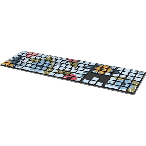 Blue Fall Flowers Magic Keyboard with Numeric Keypad Skin