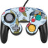 Blue Fall Flowers Nintendo GameCube Controller Skin