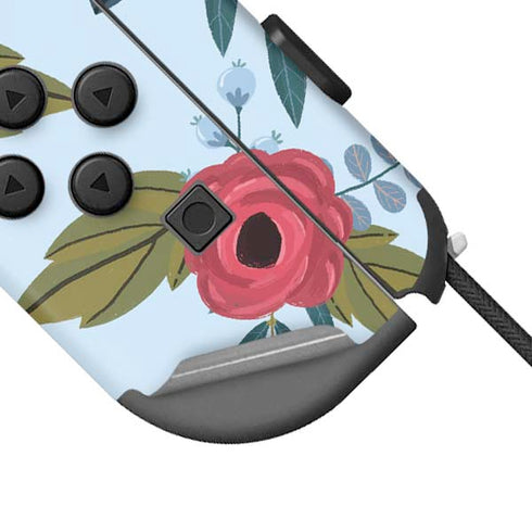Blue Fall Flowers Nintendo Joy-Con (L/R) Controller Skin