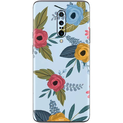 Blue Fall Flowers OnePlus 7 Pro Skin