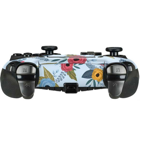 Blue Fall Flowers PlayStation Scuf Vantage 2 Controller Skin