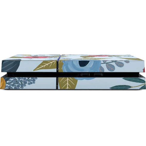 Blue Fall Flowers PS4 Console Skin
