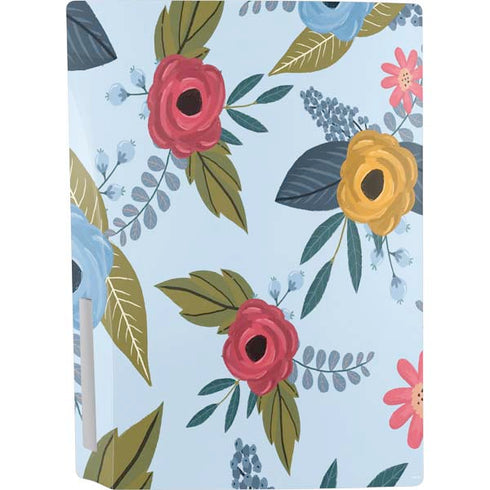 Blue Fall Flowers PS5 Bundle Skin
