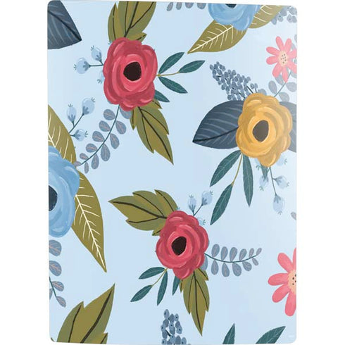 Blue Fall Flowers PS5 Digital Edition Bundle Skin