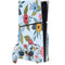 Blue Fall Flowers PS5 Slim Disk Bundle Skin