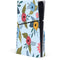 Blue Fall Flowers PS5 Slim Disk Console Skin