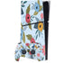 Blue Fall Flowers PS5 Slim Digital Edition Bundle Skin