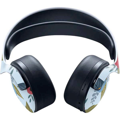 Blue Fall Flowers PULSE 3D Wireless Headset for PS5 Skin