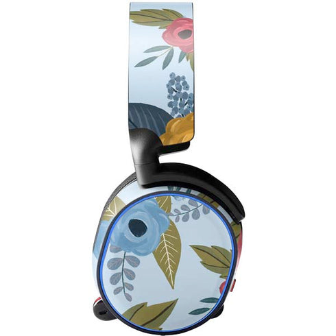 Blue Fall Flowers SteelSeries Arctis 5 Skin