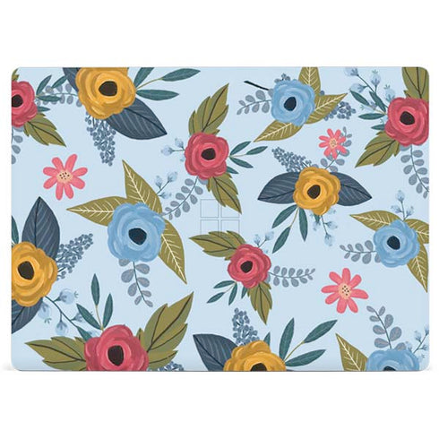 Blue Fall Flowers Surface Laptop 3 13.5in Skin
