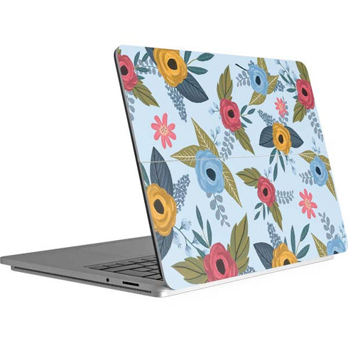Blue Fall Flowers Surface Laptop Studio Skin