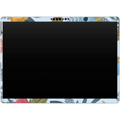 Blue Fall Flowers Surface Pro 8 Skin