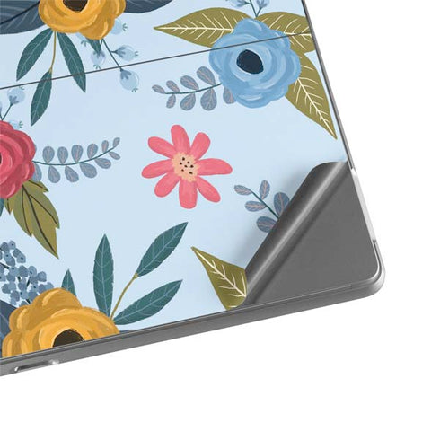 Blue Fall Flowers Surface Pro 8 Skin
