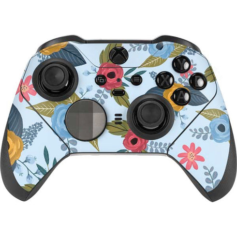 Blue Fall Flowers Xbox Elite Wireless Controller Series 2 Skin