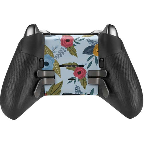 Blue Fall Flowers Xbox Elite Wireless Controller Series 2 Skin