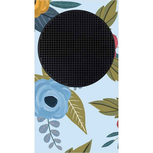 Blue Fall Flowers Xbox Series S Console Skin