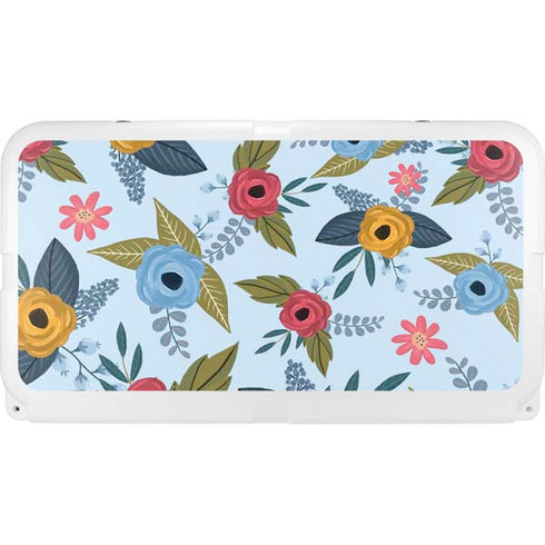 Blue Fall Flowers YETI Tundra 65 Hard Cooler Skin