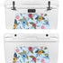 Blue Fall Flowers YETI Tundra 65 Hard Cooler Skin