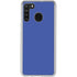 Blue Solid Galaxy A21 Clear Case
