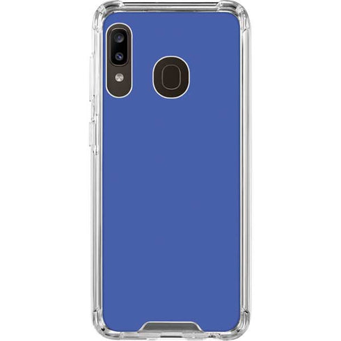 Blue Solid Galaxy A30 Clear Case