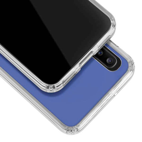 Blue Solid Galaxy A30 Clear Case