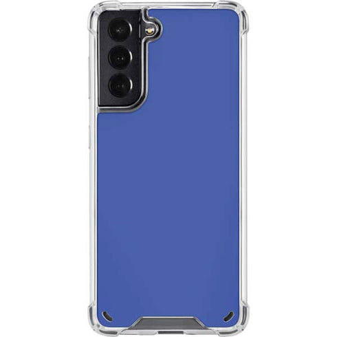 Blue Solid Galaxy S21 5G Clear Case